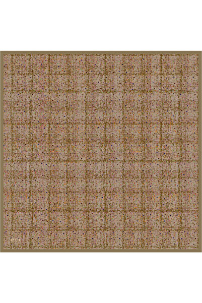 Aker Dark Beige 90X90 Silk Twill Scarf
