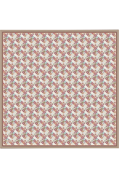 Aker Beige 90X90 Silk Twill Scarf