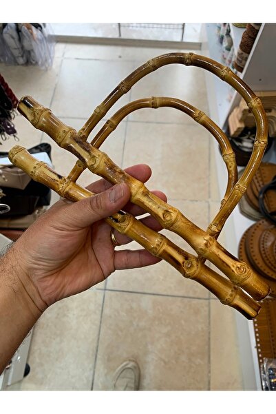 Rengarenk tuhafiye ve hobi Bambu Çanta Sapı Çift