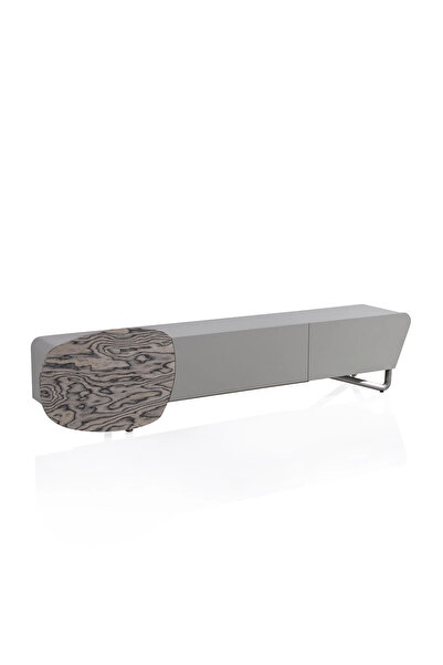 Midas Furniture حامل تلفزيون خشبي 240×42×50 سم رمادي اللون