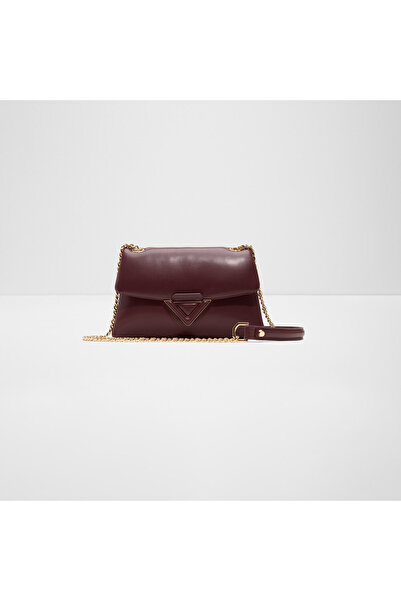 Aldo Softpuff Crossbody Bag with Flap Closure and Chain Strap