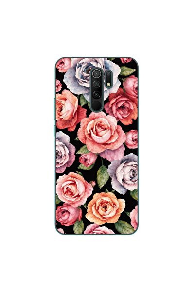 OEM Husa compatibila cu Xiaomi Redmi 9 Silicon Gel Tpu Model Colorfull Roses ...