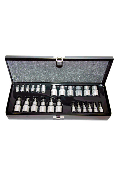 Nt Tools 25Prç. 1/4inçve1/2inçCR-V Torx ve E Tipi Torx Lokma Seti