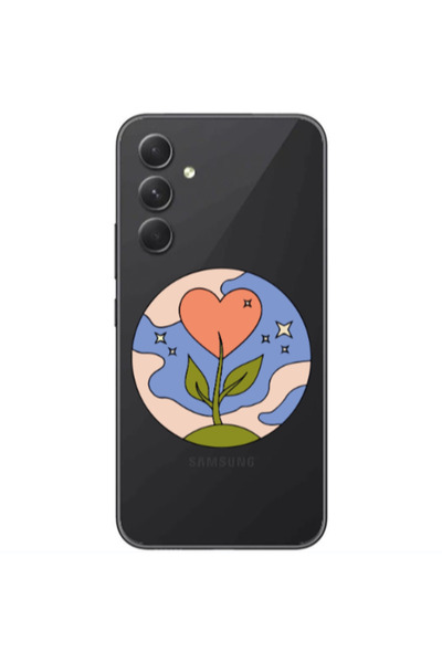 Other Samsung Galaxy A05s Hearted Flower Transparent Silicone TPU Θήκη