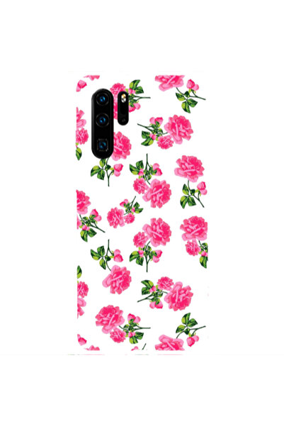 Other Huawei P30 Pro Roses White Transparent Silicone TPU Θήκη