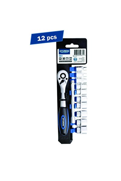 Hyundai 12-piece set - 1/4" ratchet wrenches with sockets, HY-59631