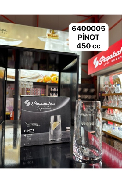 Paşabahçe GÜLMEN KRİSTAL CRYSTALLİN PİNOT 4 LÜ MEŞRUBAT 450CC ORJ KUTULU