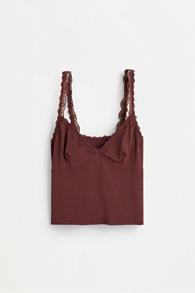 LEFTIES Modal dantelli top