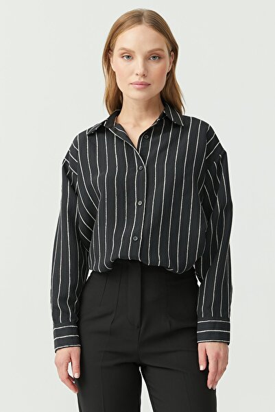 PAULMARK Women's Striped Oversize Shirt