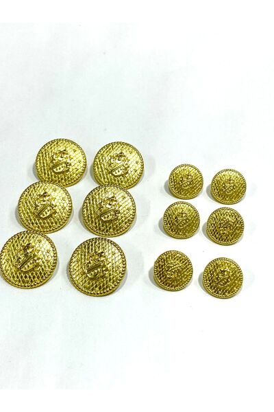 karantuhafiye Gold Color Blazer Trench Coat Button / Blazer and Trench Coat B...