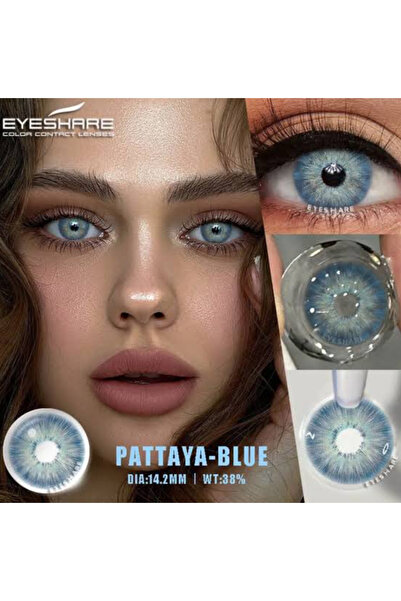 EYESSTORE PATTAYA BLUE 1 YILLIK NUMARASIZ HARELİ MAVİ GÖZ LENSİ
