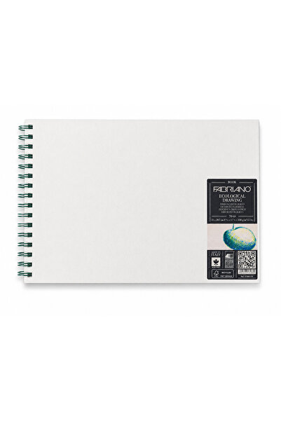 Fabriano Eco Sketchbook Spiral Bound 70 Sheets White Hard Cover