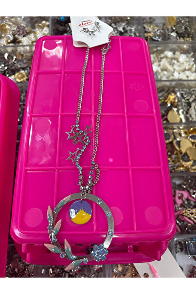 ELUNE İSTANBUL Milano Blue Stone Detailed Star Figured Necklace and Earrings ...