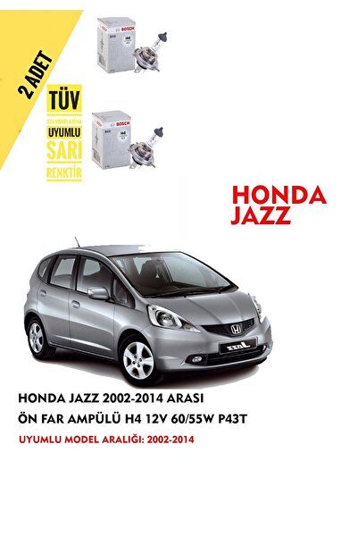 Bosch HONDA JAZZ 2002-2014 ARASI ÖN FAR AMPÜL TAKIMI 2 ADET
