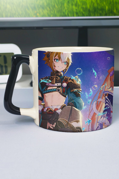 ZipZap Gorou Genshin Impact Printed Ceramic Luxury Mug (1 Piece) Special Blac...