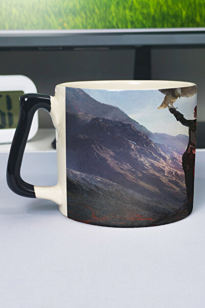 ZipZap كوب سيراميك فاخر مطبوع عليه Diluc Genshin Impact (قطعة واحدة) بمقبض أس...
