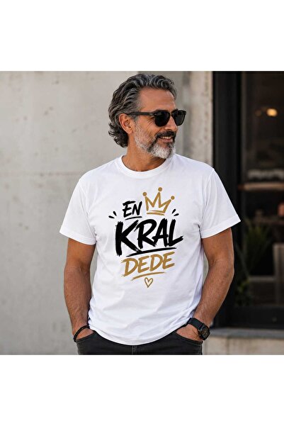 BY TUNA DESİGN King Grandpa Written Men's T-Shirt Father's Day Gift for Grand...