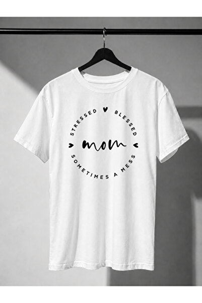 Pufiko Kids Adult Mom White Printed T-Shirt