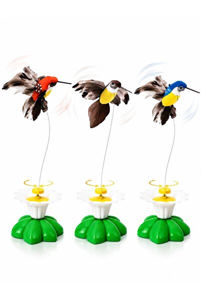 HAYHAYPETSHOP Kedi Oyuncağı Dönen Kuş Oyuncağı Hareketli Kuş Kedi Eğlence Oyu...