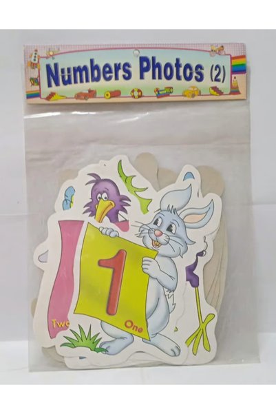 Educational Cut pictures - Illustrated English numbers