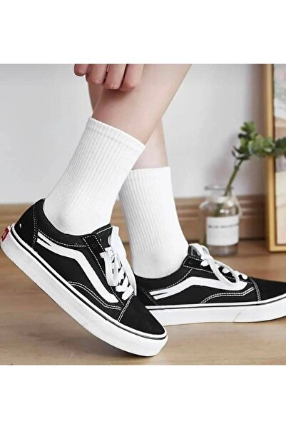 bycollectionluxury 6 Çift Pamuklu Tenis Çorap