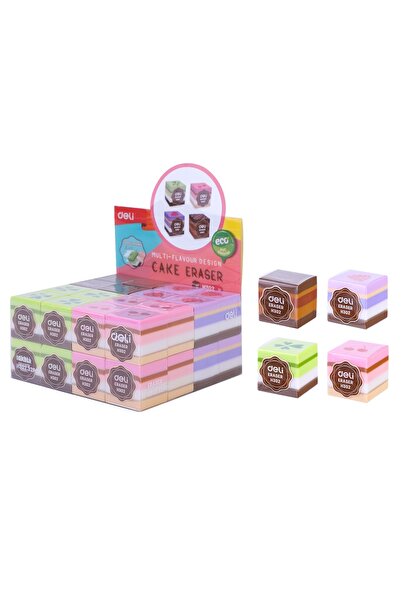 Deli ERASER CAKE PATTERN 25X25X25MM(1X32)