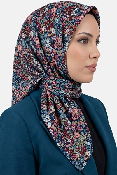 hadiora قلم رصاص نسائي أزرق اللون مزين بنقشة زهور مطرزة
