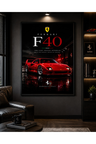 dwarıa Ferrari F40 The Last Analog Supercar Poster