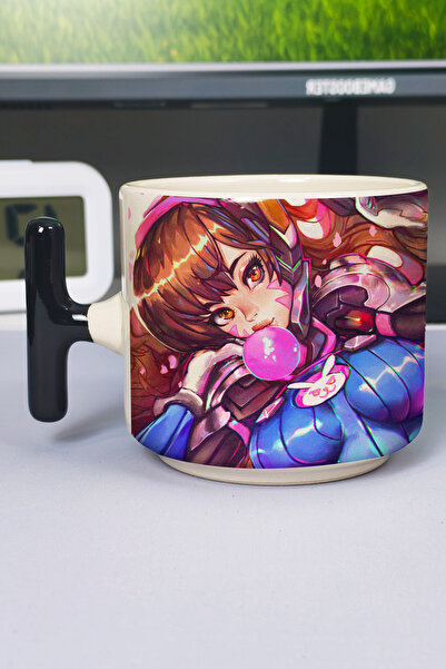 ZipZap Overwatch Printed Ceramic Luxury Mug (1 Piece) T-Shaped Special Black ...