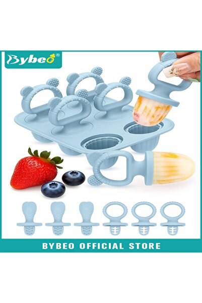 BYBEO Silicone Baby Popsicle Molds with Sticks, Mini Ice Molds for Babies, Br...