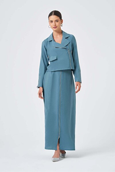 FTZ WOMEN Women's Begonia Skirt Suit Petrol 31367