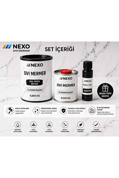 Nexo Sıvı Mermer Tezgah ve Zemin
