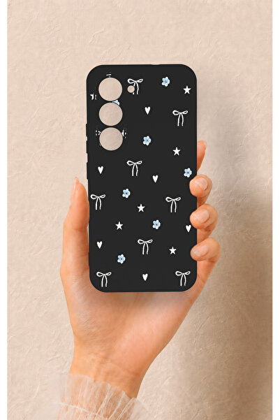 Vip Case Tecno Spark 40 Pro Uyumlu Mini Fiyonk Siyah Desenli Silikon Kılıf
