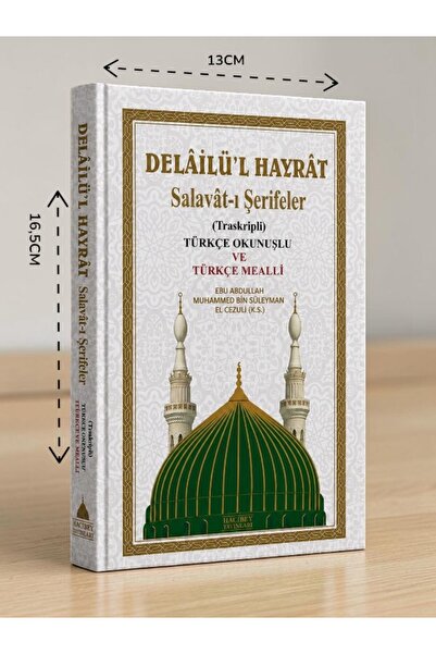 Hacıbey Yayınları Delailül Hayrat iri Yazılı Açıklamalı Türkçe okunuşlu Salav...