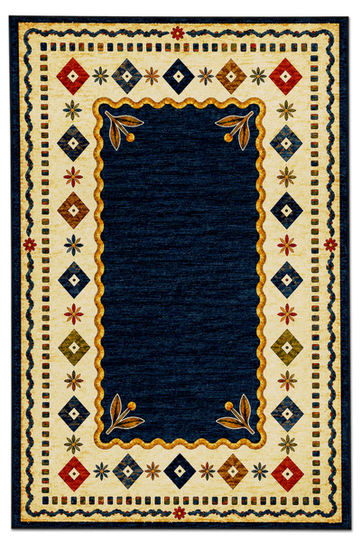 Rugs Modern Halı سجادة زخرفية سوداء من SDTAMOR بنمط تقليدي وقاعدة منسوجة حديث...