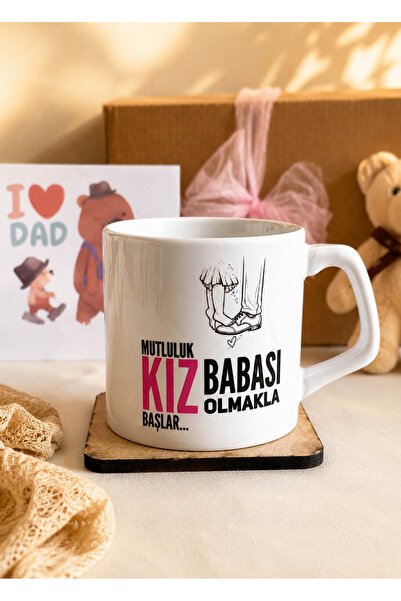 glowoow Kız Babalarına Özel Babalar Günü İçin Anlamlı Hediye Kupa Bardak Seti