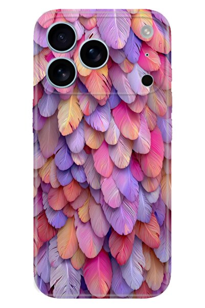 Cekuonline iPhone 17 Pro Max Kılıf Kabile Şans Tüyü Temalı Desenli Darbe Emic...
