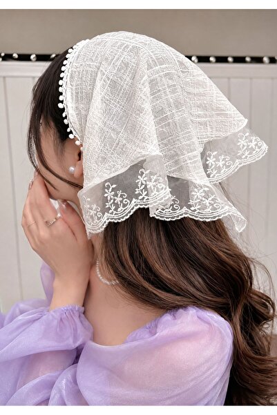 EMKSHOP Güpür Detaylı Bohem Taç Bandana