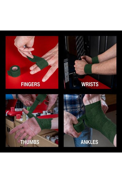 BiaTape Rigid Fixation Adhesive Athlete's Bandage 3.8cm X 10 Meters Green Athlete's Support Tape