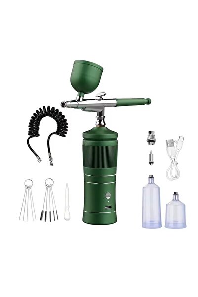 charmerprincesses OKSİJEN ENJEKTÖR Entegre Kompresörlü Akülü Airbrush Mini Bo...