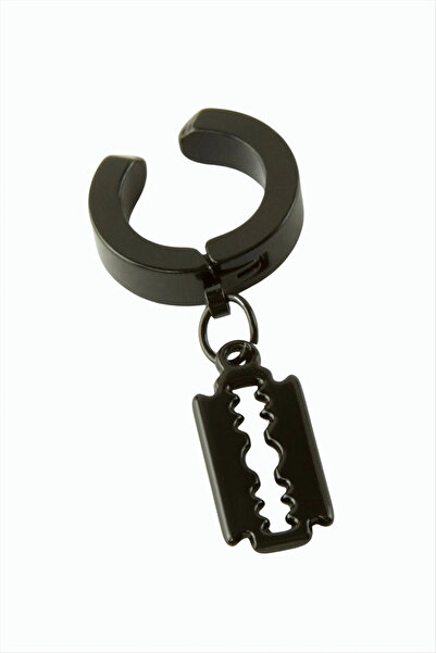 Eco Lounge Razor Steel Men's Earrings with Clasp 1 Piece