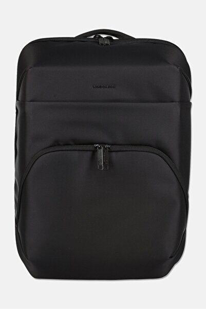 London Fog Men Brand Logo Backpack, Black