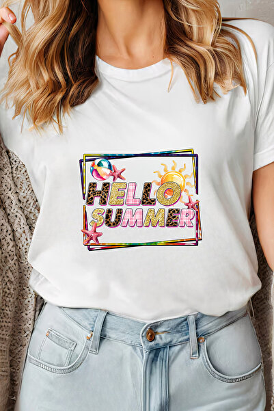 Sarah's Boutique Women's T-shirt – 100% cotton – Leopard Summer