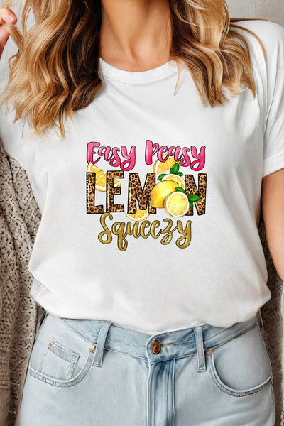 Sarah's Boutique Women's T-shirt – 100% cotton – Leopard Lemon