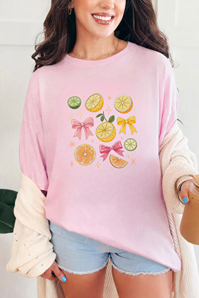 Sarah's Boutique Women's T-shirt – 100% cotton – Citrus Bows