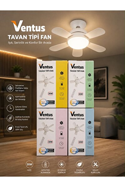 Ventus tavan Vantilatör ışık