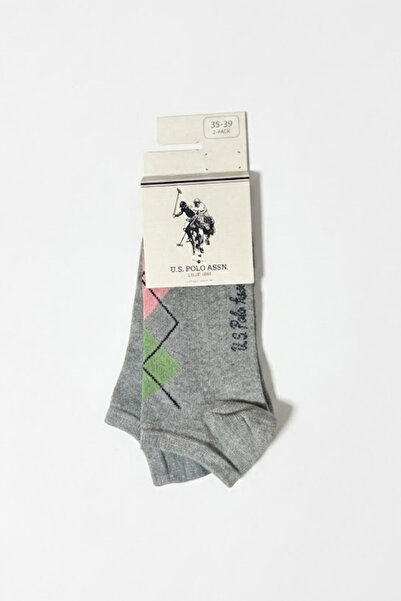 U.S. Polo Assn. Комплект от 2 чифта чорапи тип ботички с диамантен десен