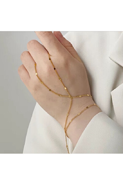 Ustaeller Shahmeran Gold Color Elegant Fine Detail Steel Bracelet
