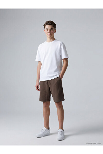 LC Waikiki Vizyon New Season Boys' Piqué Shorts with Elastic Waist