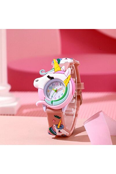chinese 2pc Adorable Unicorn Cartoon Girls and Boys' Watch
